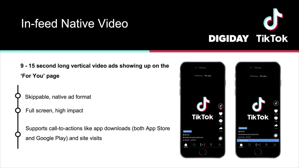 In-feed Native Video Tiktok Banner